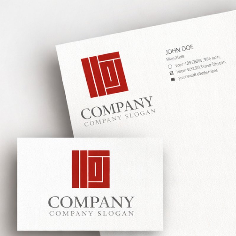 画像3: 河・漢字・四角・ロゴ・マークデザイン199 (3)