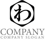 画像1: わ・六角形・ひらがな・ロゴ・マークデザイン202 (1)