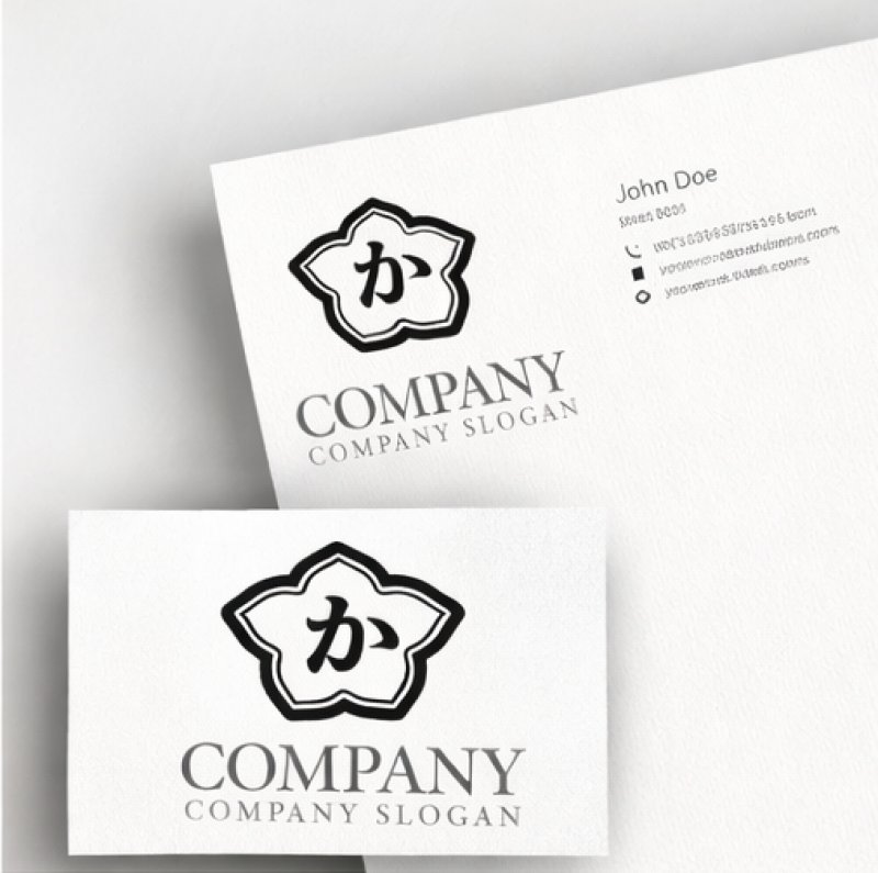 画像3: か・和風・ひらがな・葉・ロゴ・マークデザイン204 (3)