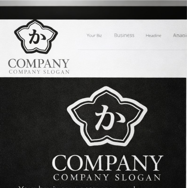 画像4: か・和風・ひらがな・葉・ロゴ・マークデザイン204 (4)