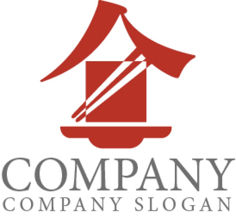 画像1: 食・漢字・箸・ロゴ・マークデザイン209 (1)