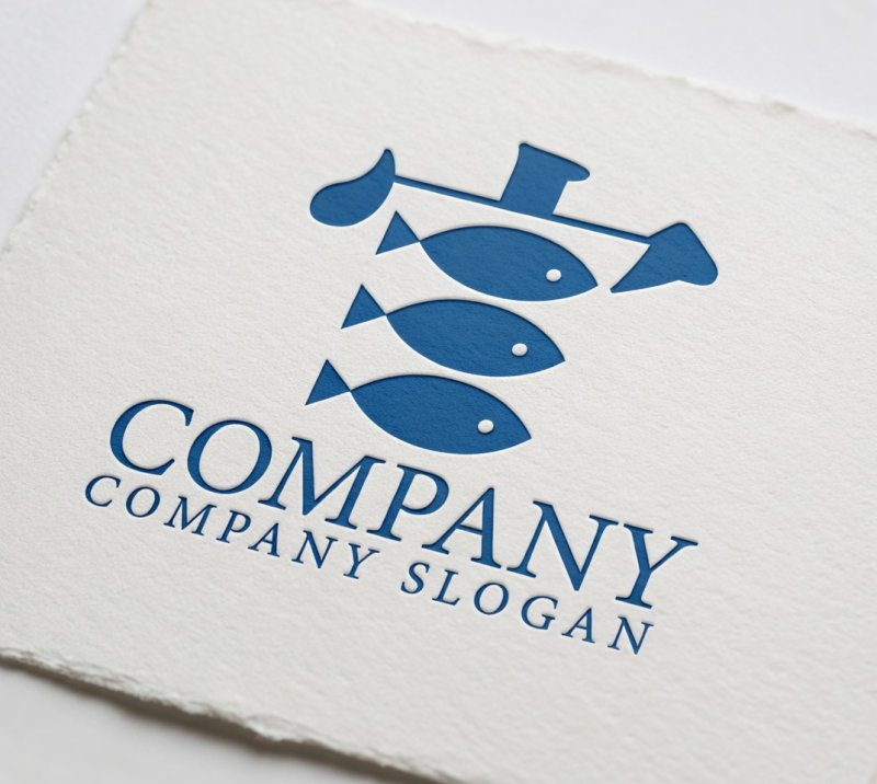 画像2: 魚・ウ冠・和風・漢字・ロゴ・マークデザイン212 (2)