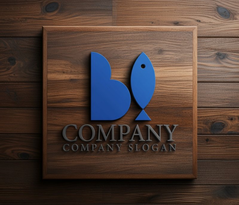 画像3: 魚・B・和風・漢字・ロゴ・マークデザイン211 (3)