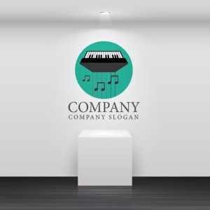 画像2: ピアノ・音符・線・ロゴマークデザイン012
