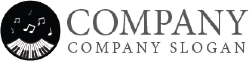 画像4: ピアノ・音符・ロゴ・マークデザイン013 (4)