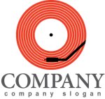 画像1: レコード・ステレオ・ロゴ・マークデザイン019 (1)