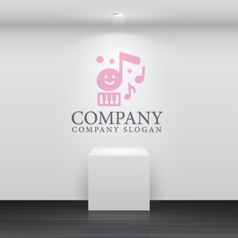 画像5: ピアノ・音符・笑顔・ロゴ・マークデザイン031 (5)