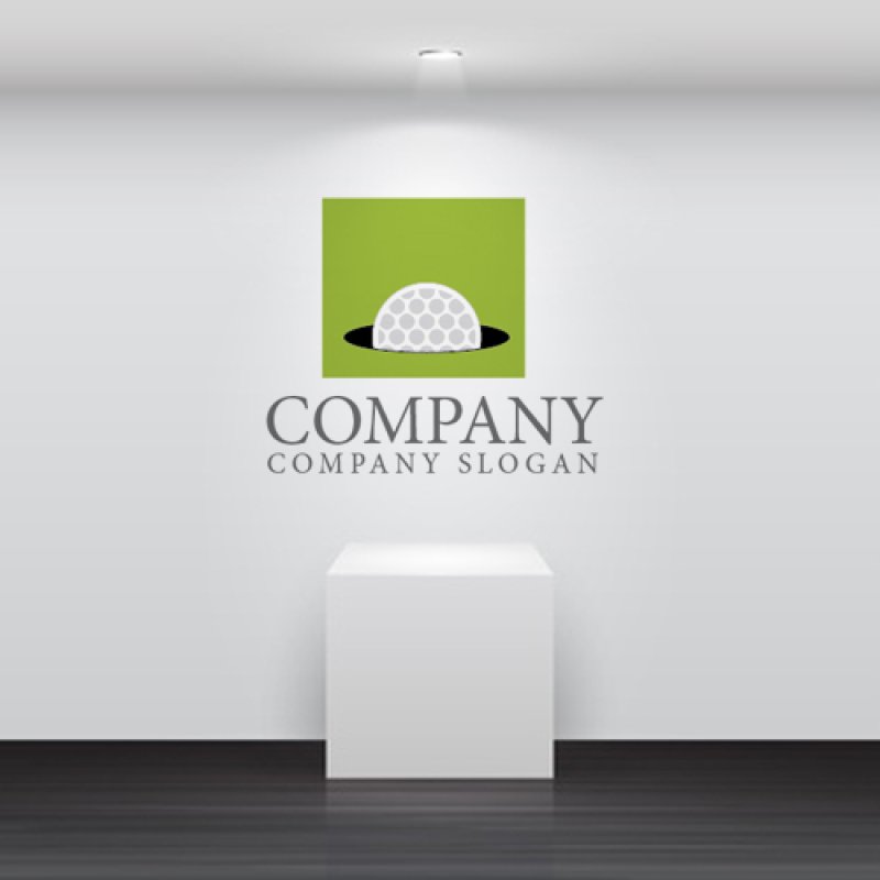 画像2: ゴルフ・芝・ボール・穴ロゴ・マークデザイン115 (2)