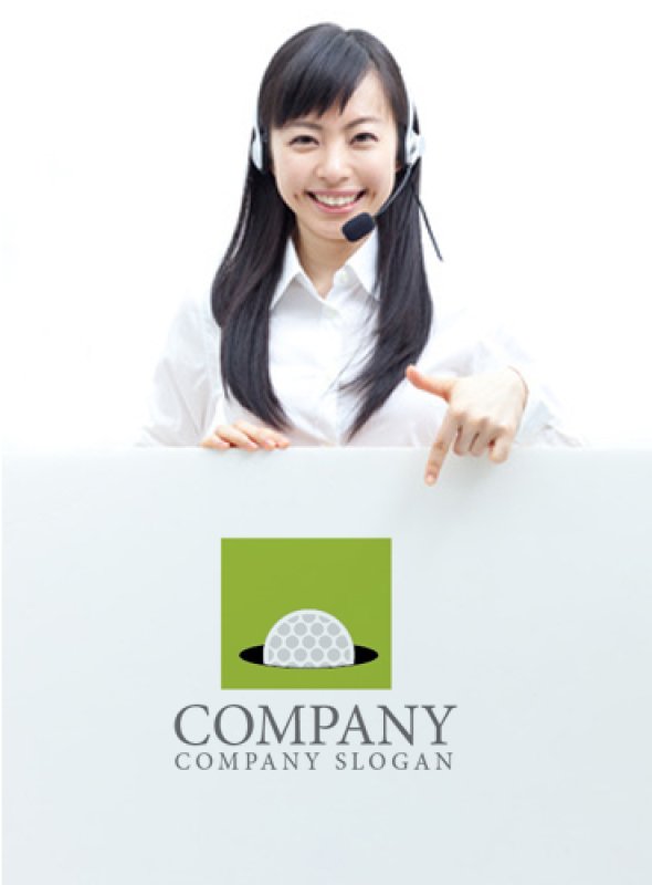 画像3: ゴルフ・芝・ボール・穴ロゴ・マークデザイン115 (3)