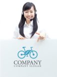 画像3: 自転車・エコ・葉・ロゴ・マークデザイン136 (3)