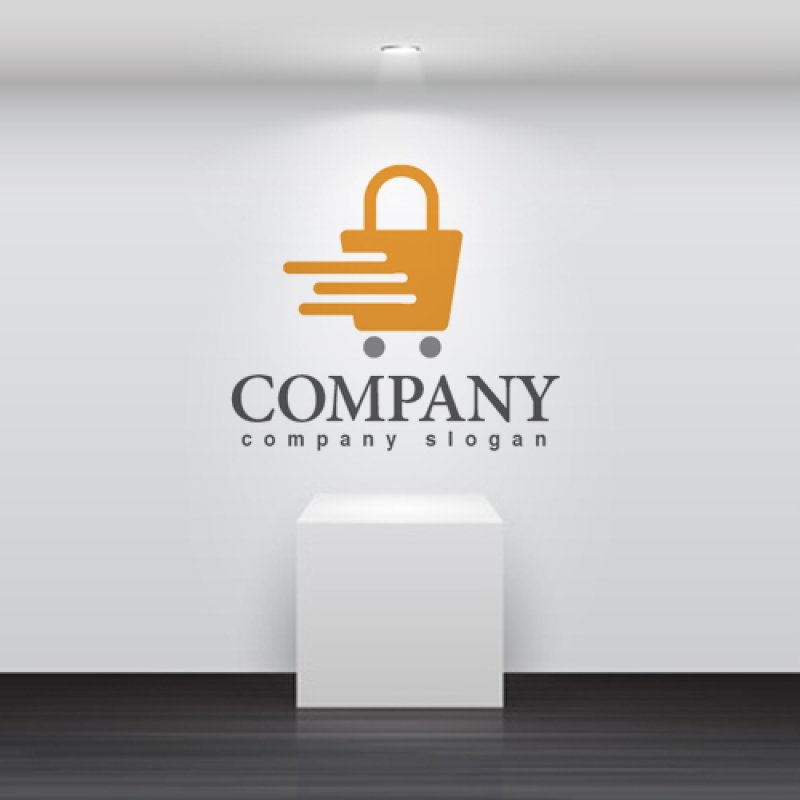 画像2: かご・スピード・買い物・ロゴ・マークデザイン141 (2)