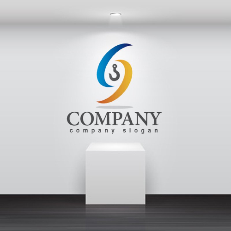 画像2: クレーン・S・曲線・グラデーション・ロゴ・マークデザイン159 (2)