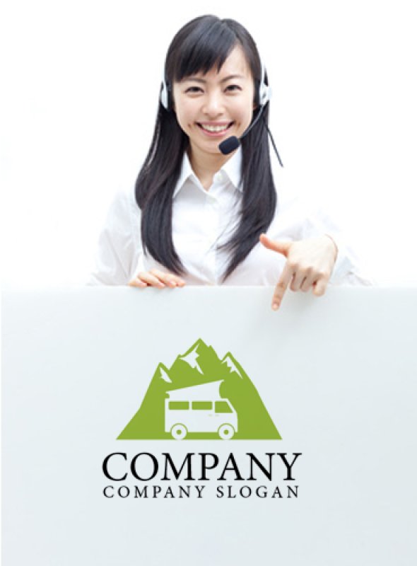 画像3: キャンピングカー・山・車・旅行・ロゴ・マークデザイン174 (3)