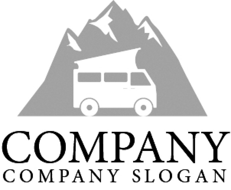 画像4: キャンピングカー・山・車・旅行・ロゴ・マークデザイン174 (4)