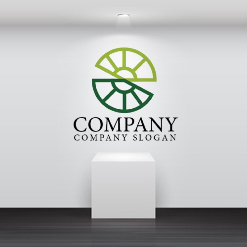 画像2: 扇・対称・太陽・ロゴ・マークデザイン179 (2)