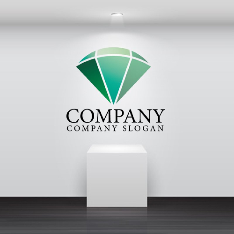 画像2: ダイヤ・宝石・輝き・扇・ロゴ・マークデザイン191 (2)