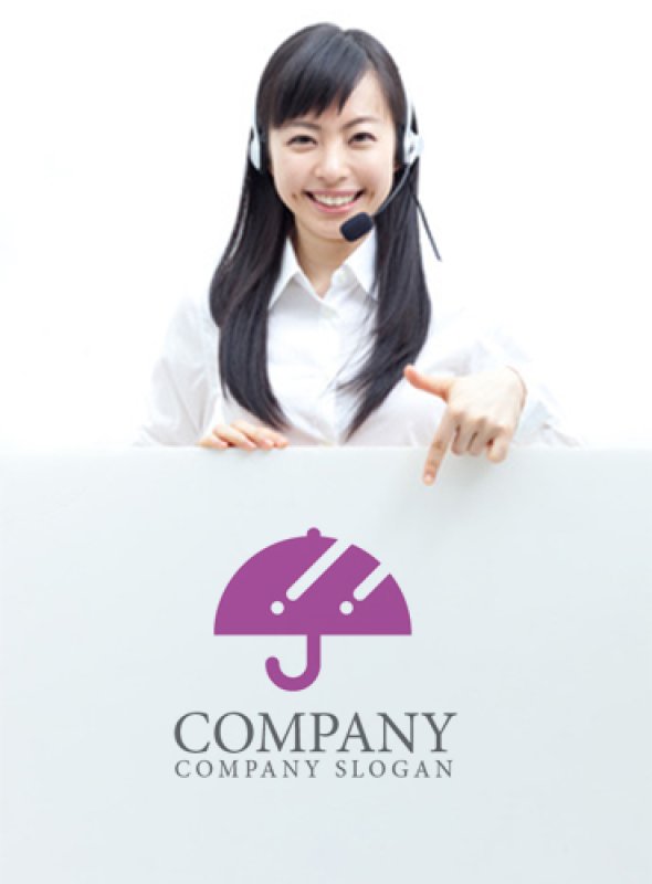 画像4: 傘・雨・ロゴ・マークデザイン241 (4)