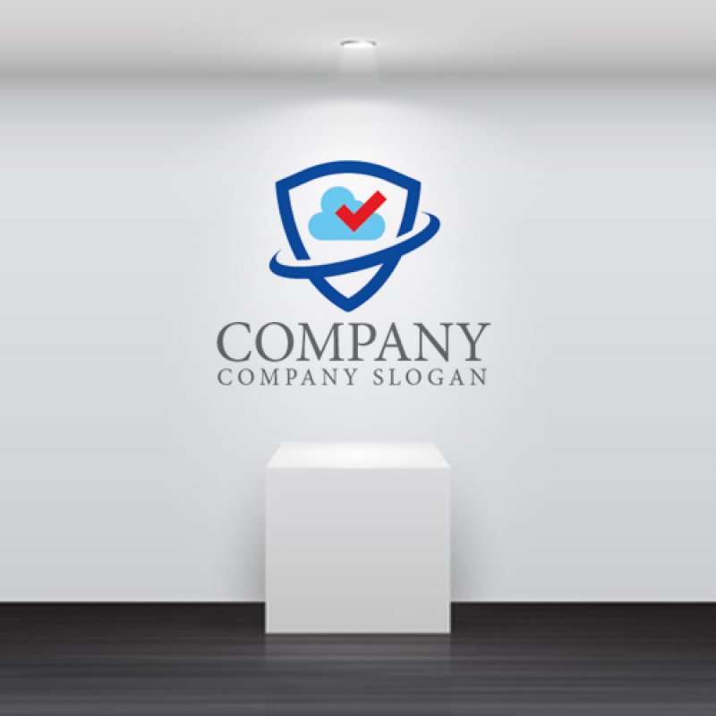 画像4: 警備・クラウド・曲線・ロゴ・マークデザイン251 (4)