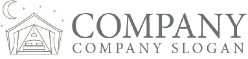 画像7: テント・グランピング・月・星・ロゴ・マークデザイン271 (7)