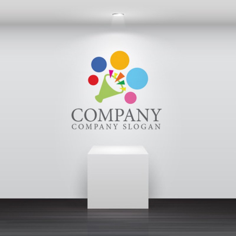 画像5: メガフォン・風船・応援・ロゴ・マークデザイン274 (5)