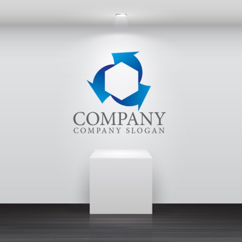 画像5: リサイクル・矢印・回転・グラデーション・ロゴ・マークデザイン277 (5)