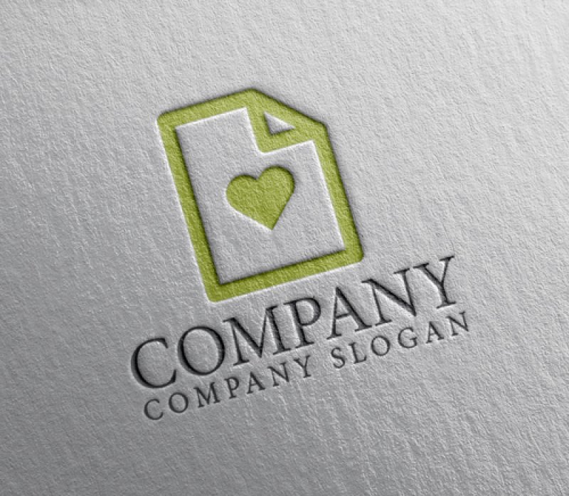 画像2: ファイル・ハート・ノート・ロゴ・マークデザイン278 (2)