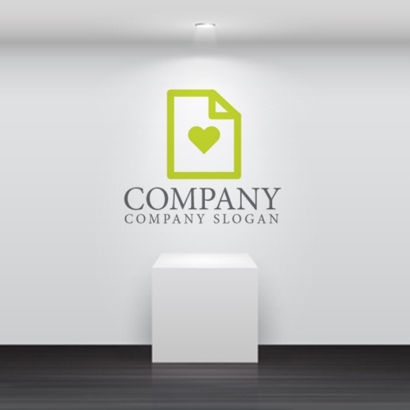 画像5: ファイル・ハート・ノート・ロゴ・マークデザイン278 (5)