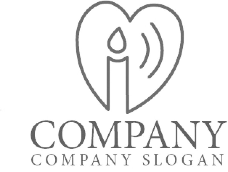 画像6: ハート・ロウソク・光・ロゴ・マークデザイン280 (6)