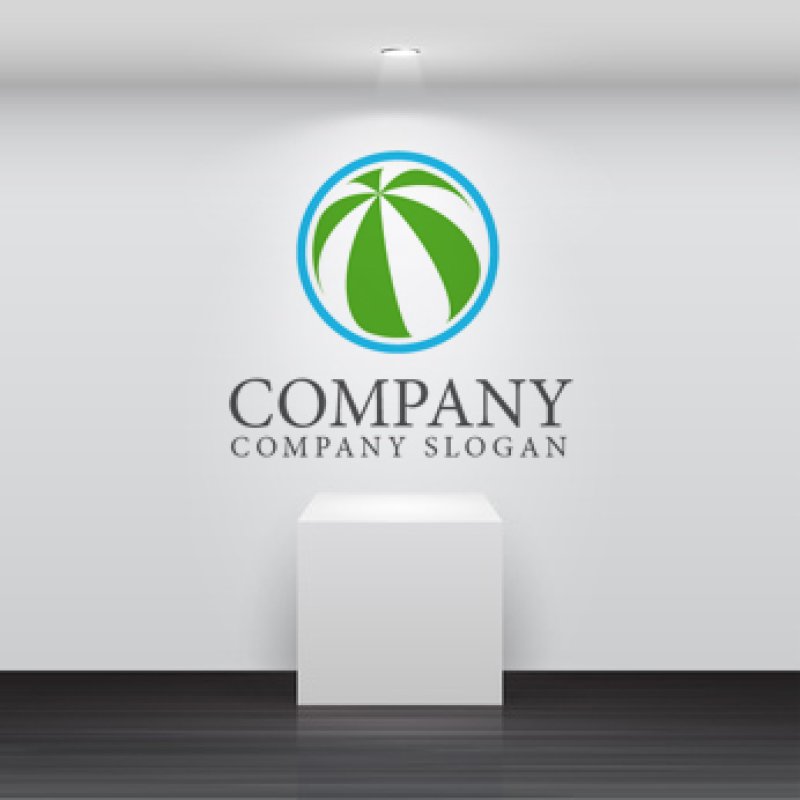 画像2: ビーチボール・パラソルロゴ・マークデザイン082 (2)