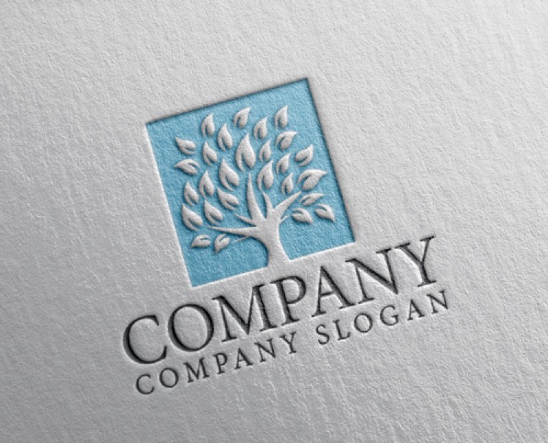 画像2: 木・葉・四角・ロゴ・マークデザイン1005 (2)