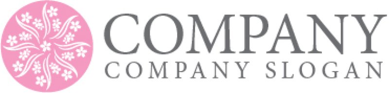 画像7: 花・桜・輪・曲線・ロゴ・マークデザイン1008 (7)