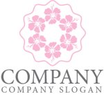 画像1: 花・ハイビスカス・輪・ロゴ・マークデザイン1015 (1)