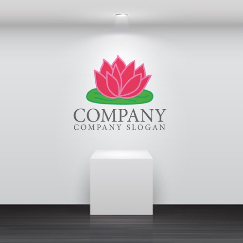 画像5: 花・葉・ハス・ロゴ・マークデザイン1019 (5)