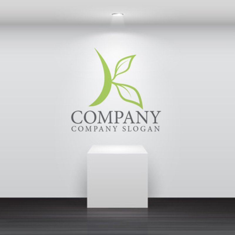 画像5: K・葉・アルファベット・ロゴ・マークデザイン1031 (5)