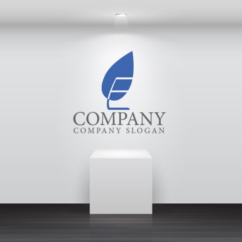 画像5: E・アルファベット・葉・ロゴ・マークデザイン1033 (5)