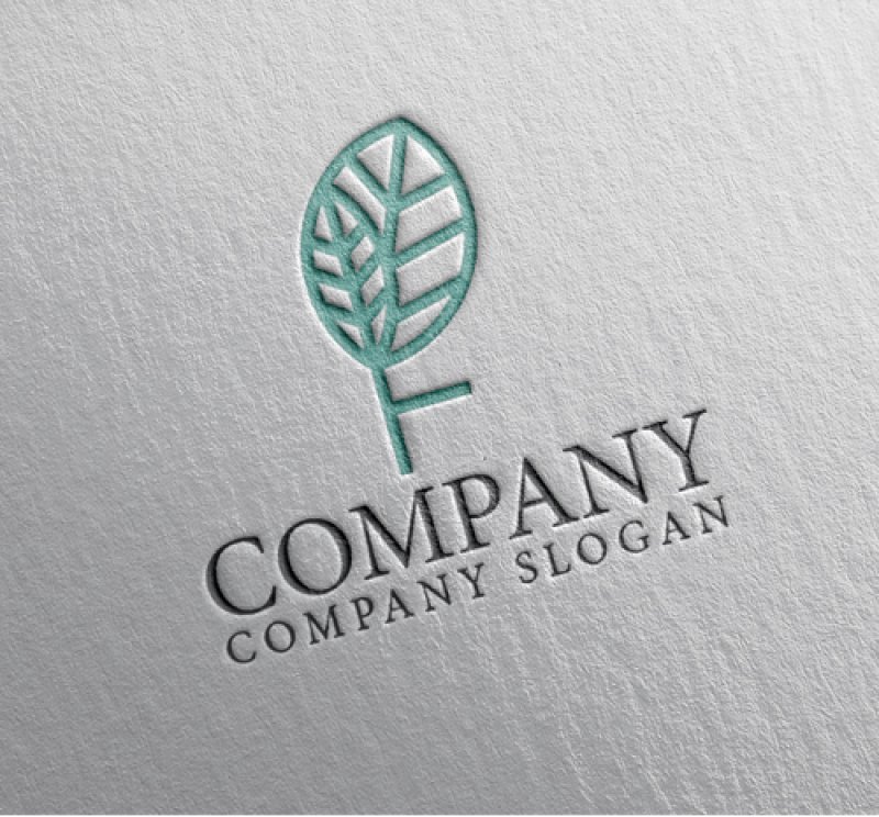 画像2: F・葉・アルファベット・ロゴ・マークデザイン1035 (2)