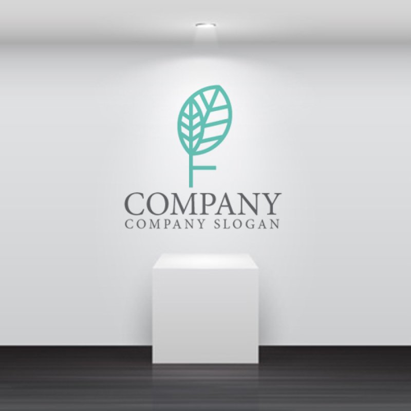 画像5: F・葉・アルファベット・ロゴ・マークデザイン1035 (5)