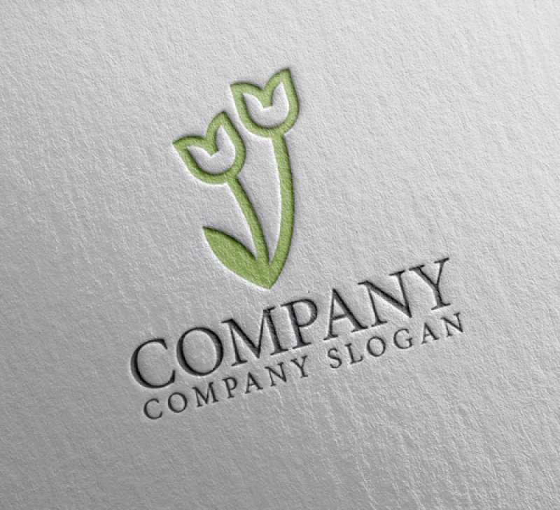 画像2: 花・葉・チューリップ・ロゴ・マークデザイン1038 (2)