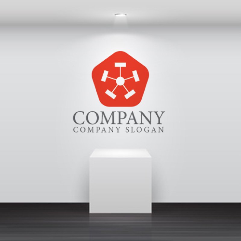 画像5: 花・梅・五角形・ロゴ・マークデザイン1054 (5)