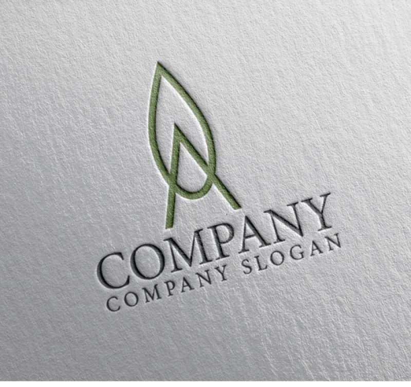 画像2: 葉・木・A・アルファベット・ロゴ・マークデザイン1069 (2)