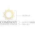画像10: 花・広がり・金色・ロゴ・マークデザイン1082