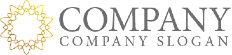 画像7: 花・広がり・金色・ロゴ・マークデザイン1082 (7)