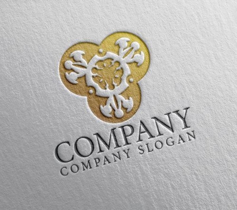 画像2: 花・つぼみ・金色・ロゴ・マークデザイン1084 (2)