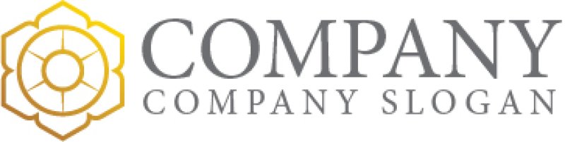 画像7: 花・六角形・金色・ロゴ・マークデザイン1085 (7)