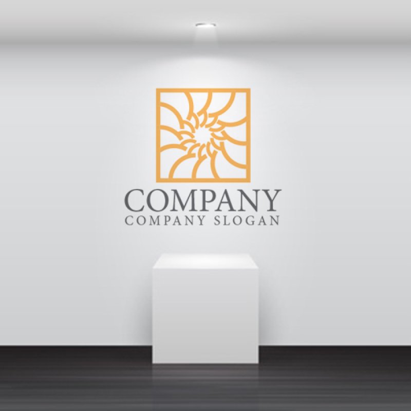 画像5: 花・四角・菊・ロゴ・マークデザイン1088 (5)