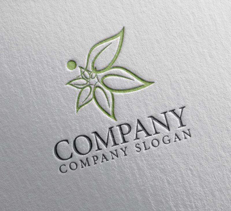 画像2: 葉・人・回転・ロゴ・マークデザイン1089 (2)