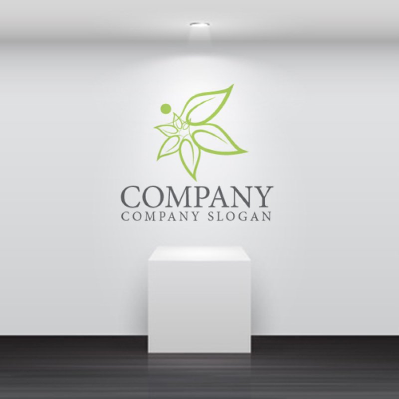 画像5: 葉・人・回転・ロゴ・マークデザイン1089 (5)