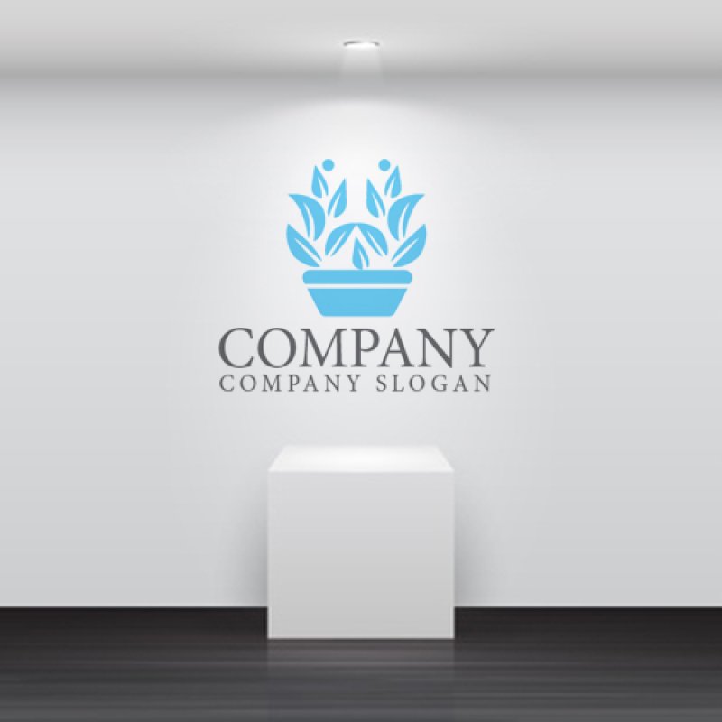 画像5: 葉・鉢・植木・ロゴ・マークデザイン1095 (5)