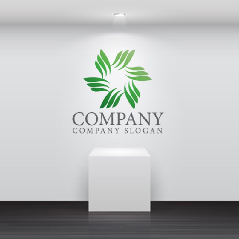 画像5: 輪・葉・曲線・グラデーション・ロゴ・マークデザイン1099 (5)