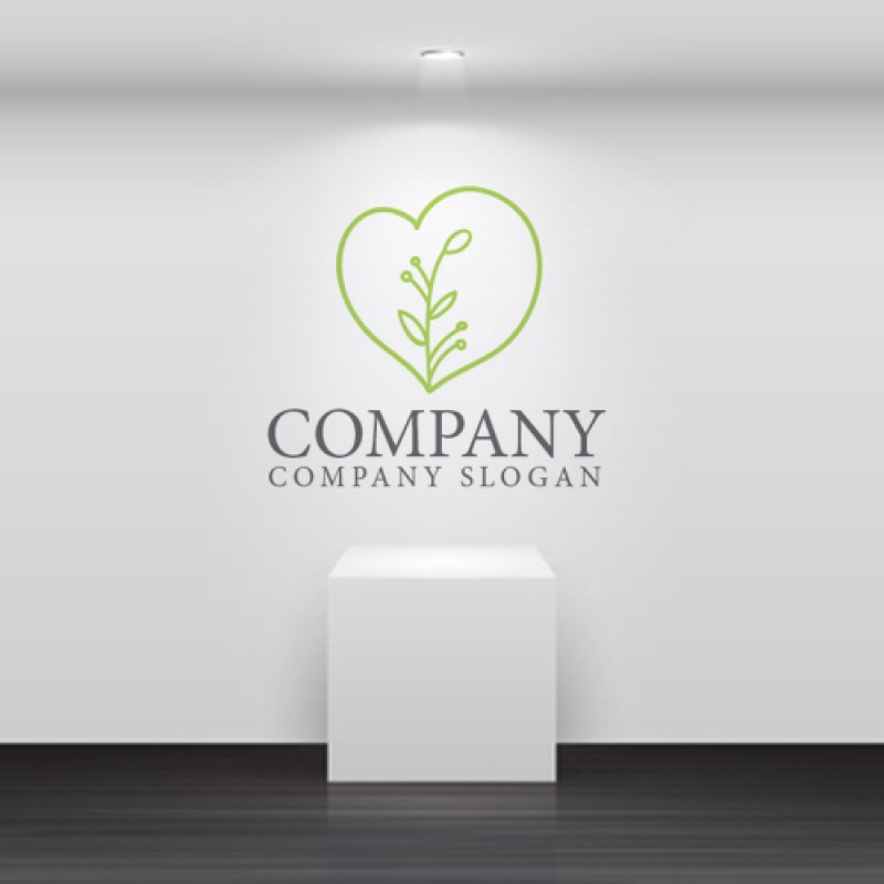 画像5: 葉・ハート・枝・ロゴ・マークデザイン1103 (5)